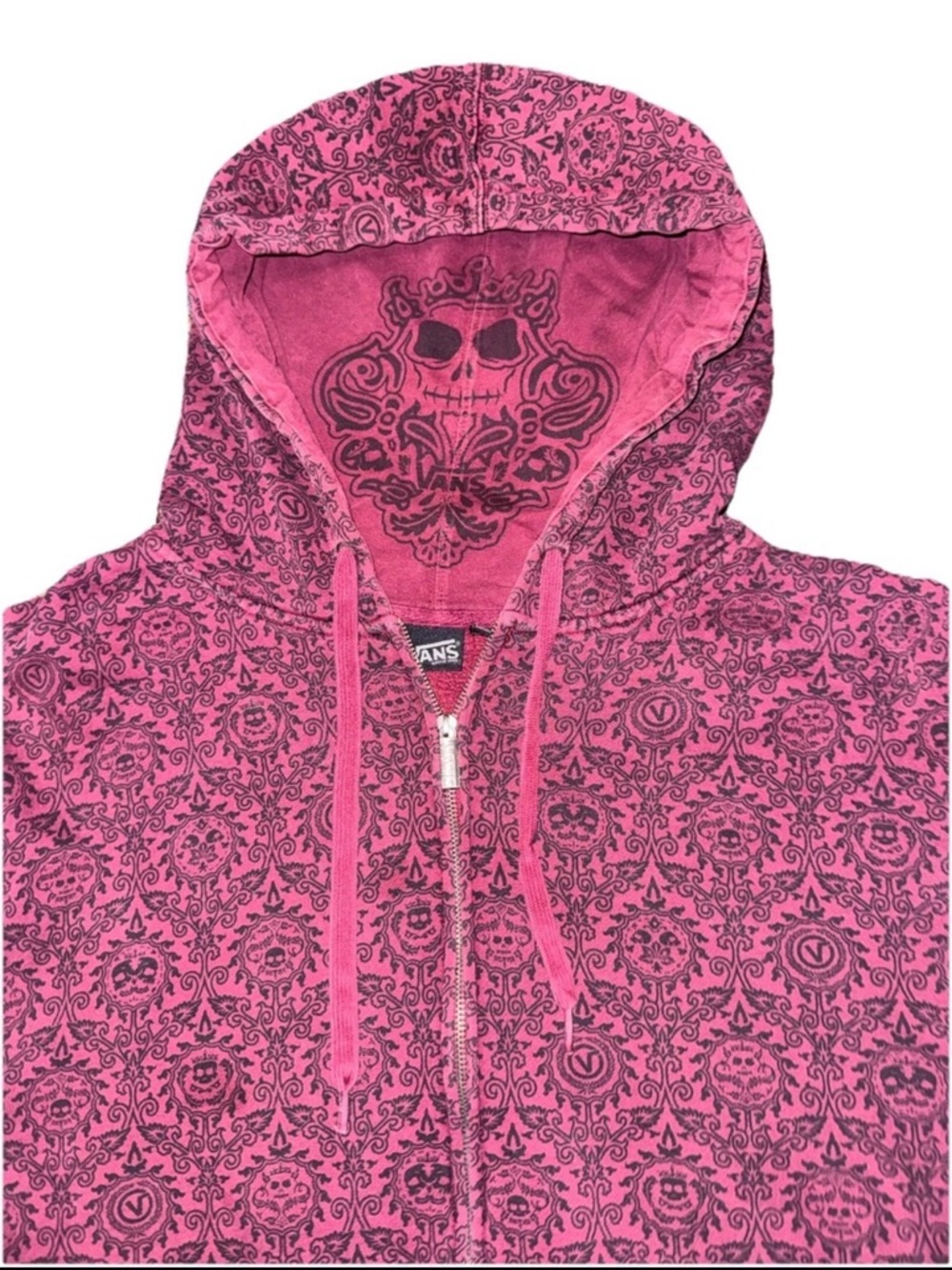VANS Vintage Y2K Goth Jacket Size
XXL Skull Full Zip 80% Cotton 20%
Polyester